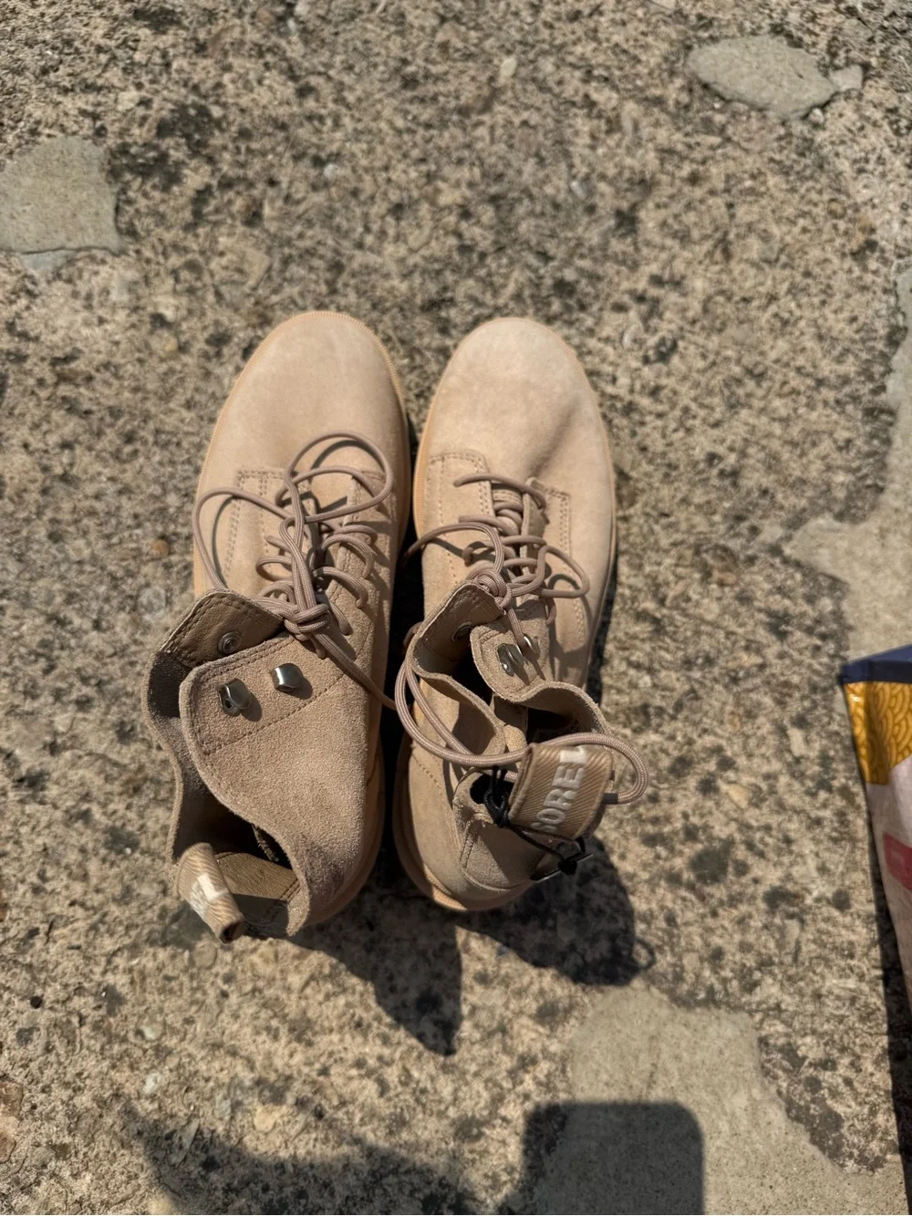 NWT Sorel Tan Suede Lace-Up Boots Sz 8.5 Women’s